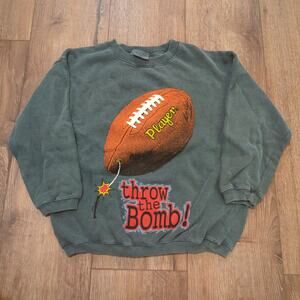 VTG Hank Player Boy's Size 5-6 Sweatshirt Football Graphic Made in USA
